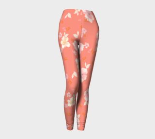 Pinky florals on coral preview