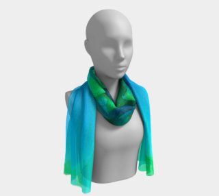 Dahlia in Blue and Green Long Scarf 170804 preview