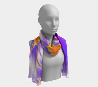 Purple and Orange Sunflower Long Scarf preview