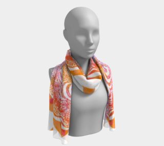 Orange and Pink Violets Long Scarf preview