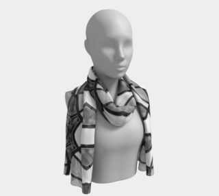Charcoal Geometric Long Scarf preview
