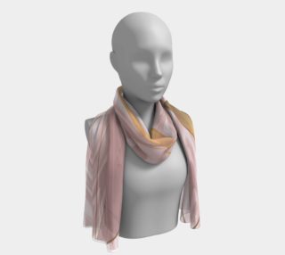Geometric Triangles Pink, Gold and White Long Scarf. preview