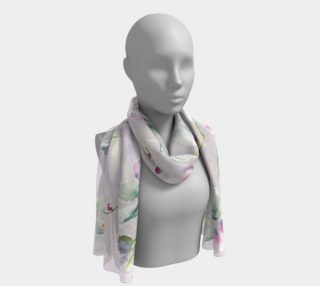Floral Scarf with Purple and Gray  preview