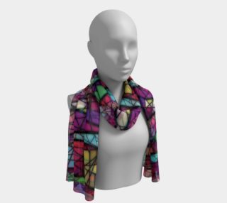Wavy Mosaic Pattern Long Scarf preview