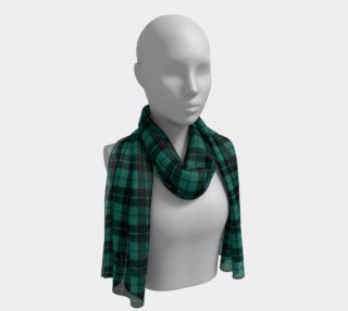 GREEN TARTAN PLAID LONG SCARF by VCD © preview