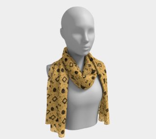 Magic symbols yellow long scarf preview