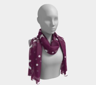 Aperçu de Magenta and White Abstract Print Pattern Scarf