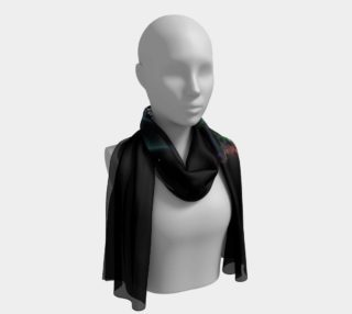 Solar Eclipse Fractal Art Spacescape Long Scarf preview