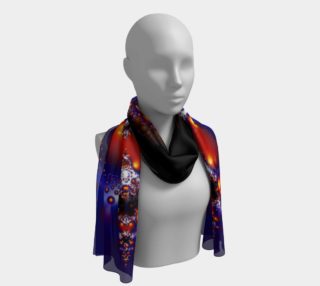 Indigo and Orange Butterfly Orbs Long Scarf preview