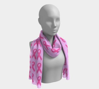 Dark Pink Ribbons on Light Pink Long Scarf preview