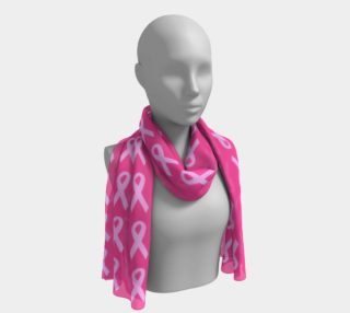 Light Pink Ribbons on Dark Pink Long Scarf preview