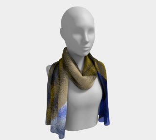 Patched in Blue and Brown Long Scarf preview