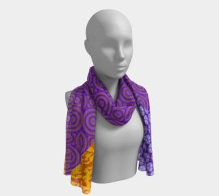 Orange and purple Clash Long Scarf preview