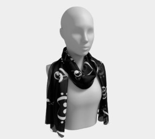 White on Black Musical Long Scarf preview