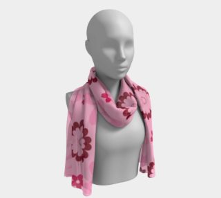 Pink Flower Delight Long Scarf preview