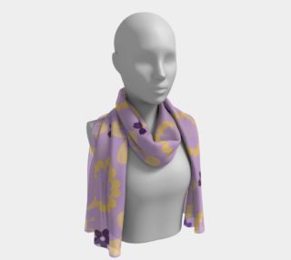 Orange and Purple Flower Clash Long Scarf preview
