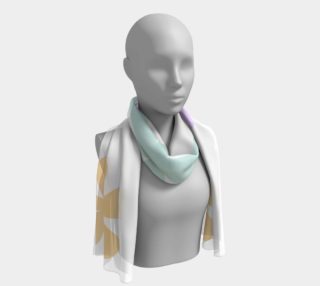 Pastel Retro Flowers Long Scarf preview