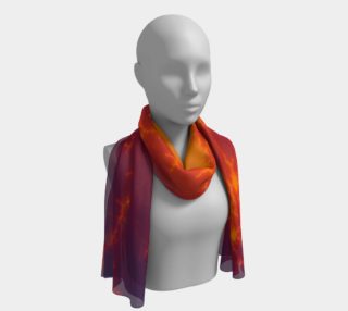 Orange Flower Burst Long Scarf preview