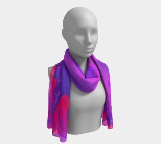 Pink and Purple Flower Burst Long Scarf preview