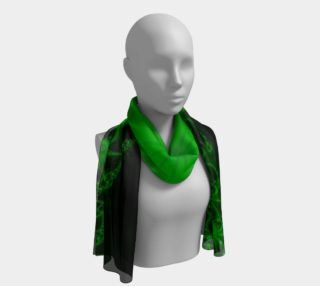 Green Flower Bloom Long Scarf preview