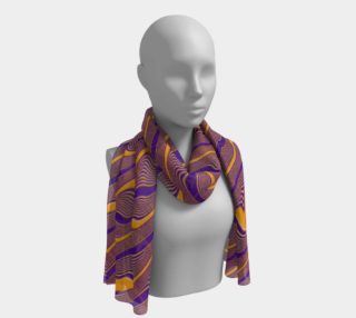 Orange and Purple Crazy Stripes Long Scarf preview