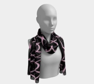 Black and Pink Pineapple Twist Long Scarf preview