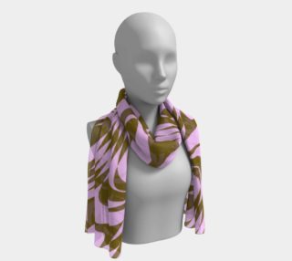Pink and Brown Swirly Circles Long Scarf preview