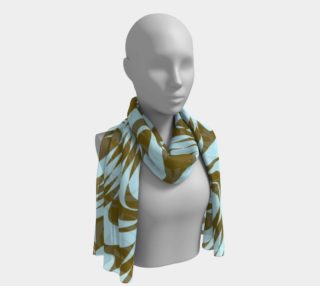 Teal and Brown Swirly Circles Long Scarf preview