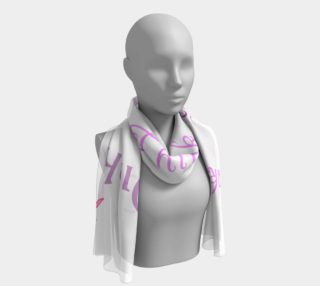 Think Pink on White Long Scarf preview