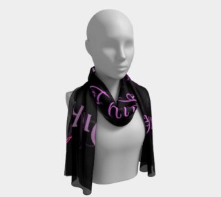 Think Pink on Black Long Scarf preview
