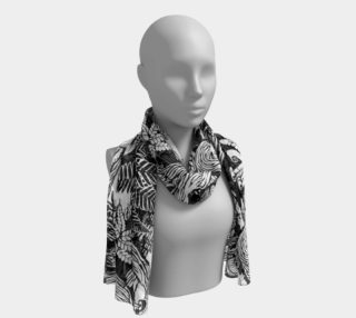 Landscape Art Print Scarf Black & White Forest Scarves preview