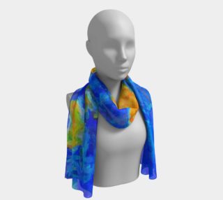 Painted World Map Long scarf preview