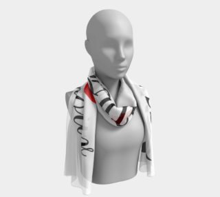 Language of Love in Black and Red Long Scarf preview