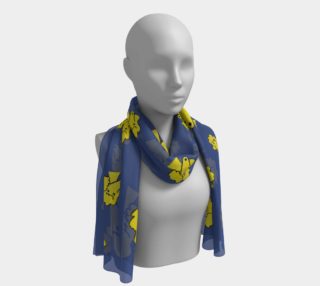 Marigold and blueberries - Silk Scarf preview