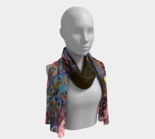 Midnight Peacock and Peony 2.0 Long Scarf preview