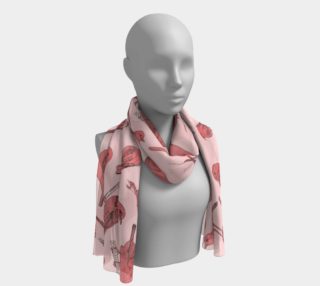Birds - Pink Long Scarf preview