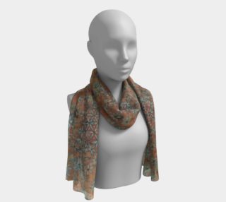 Flower of Life Watercolor Batik Long Scarf preview