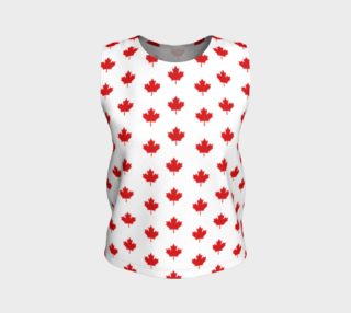 Red Maple Leaf Pattern from Flag of Canada Loose Tank Top preview