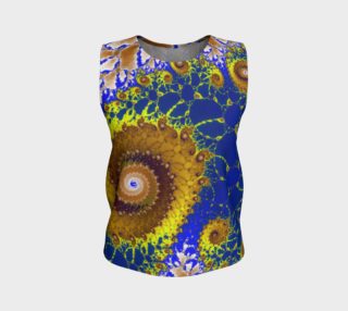 Lapis Glass Flower Spiral Tank Top preview
