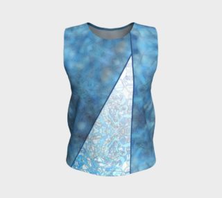 Kaleid Draped Bodice Muddled Blue over Blue Ombre preview