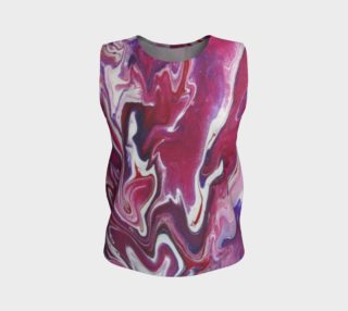 Dark Pink Purple Abstract Loose Tank Top preview