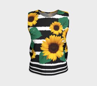 Aperçu de Sunflowers and Navy Stripes