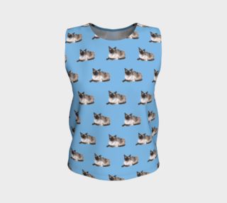 Siamese cat pattern Loose Tank Top preview