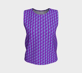 Diamonds Hexagons and Cubes Geometric Pattern Blue and Purple preview