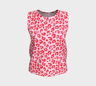 Leopard Print - Red and Pink Loose Tank Top preview