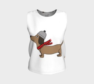Dachshund Through the Snow Loose Tank Top preview