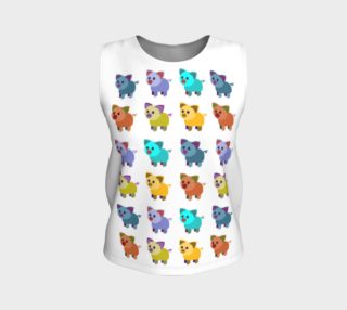  Multi-coloured piglets loose tank top white preview