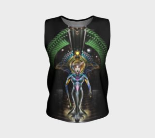 The Majesty Of Trilia Fractal Fantasy Portrait Loose Tank Top preview