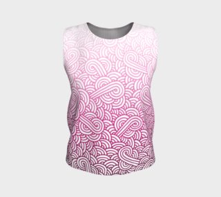 Gradient pink and white swirls doodles Loose Tank Top preview