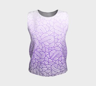 Gradient purple and white swirls doodles Loose Tank Top preview